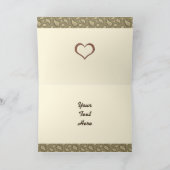 Windhund-Paisley-Liebe-Gewohnheit personalisiert Karte (Innenseite)