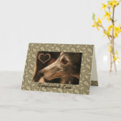 Windhund-Paisley-Liebe-Gewohnheit personalisiert Karte (Gelbe Blume)