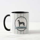 Windhund pensionierter fauler Hund des Tasse (Links)