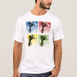 Windhund-Pop-Kunst T-Shirt