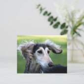 Windhund Postkarte (Stehend Vorderseite)