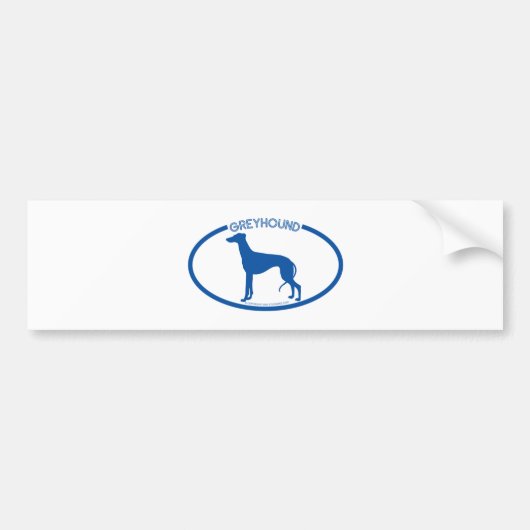 Windhund-Silhouette-Autoaufkleber Autoaufkleber (Vorne)