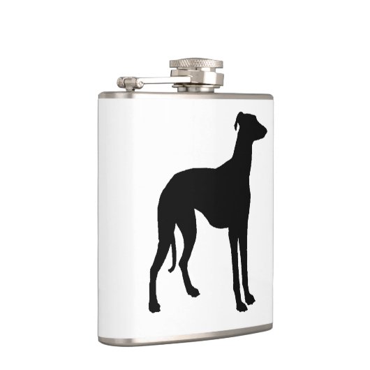 Windhund-Silhouette Flachmann (Rechts)