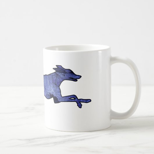 Windhund-Silhouette-Fraktal Kaffeetasse (Rechts)