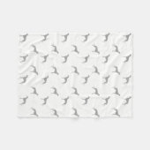 Windhund-Silhouette-Muster Fleecedecke (Vorderseite (Horizontal))
