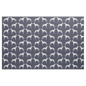 Windhund-Silhouette-Muster-Mitternachtsblau Stoff (Fat Quarter (45,7 x 55,9 cm))