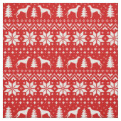 Windhund-Silhouette-Weihnachtsmuster Stoff (Muster)