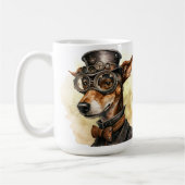 Windhund-Steampunk-Hund Kaffeetasse (Links)