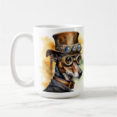 Windhund-Steampunk-Hund Kaffeetasse (Links)