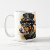 Windhund-Steampunk-Hund Kaffeetasse (Links)