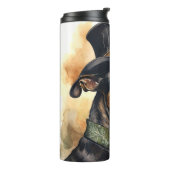 Windhund-Steampunk-Hund Thermosbecher (Nach links gedreht)