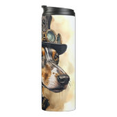 Windhund-Steampunk-Hund Thermosbecher (Nach rechts gedreht)