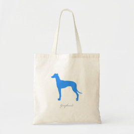 Windhund-Taschen-Tasche (blaue Silhouette) Tragetasche