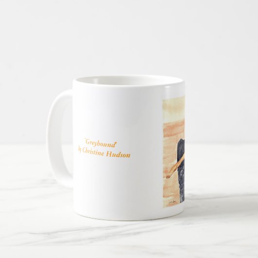 Windhund-Tasse Kaffeetasse (Vorderseite Links)