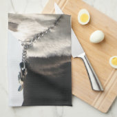 Windhund teatowel - hübscher Junge P4 Handtuch (Viertel Falte)