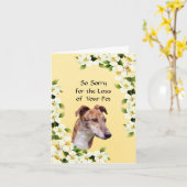 Windhund und Dogwood - Beileid Karte (Gelbe Blume)