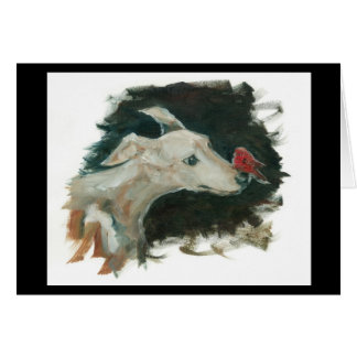 Windhund- und Finkaufkleberpostkarten Stoß