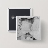 Windhund und Kopf eines Windhunds Button (Vorne & Hinten)