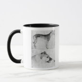 Windhund und Kopf eines Windhunds Tasse (Links)