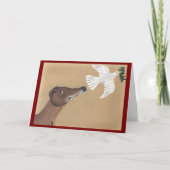 Windhund und Taube Karte (Vorderseite)