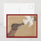 Windhund und Taube Postkarte (Vorne/Hinten)