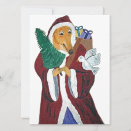 Windhund-Vater-Weihnachten Feiertagskarte