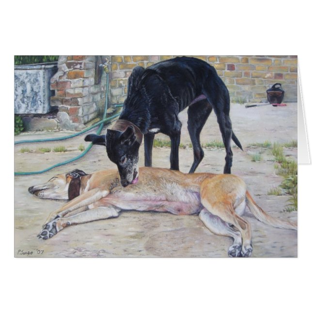 Windhund verfolgt landschaftliche (Vorderseite (Horizontal))