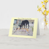 Windhund verfolgt landschaftliche karte (Gelbe Blume)