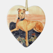 "Windhund-" Verzierung Keramik Ornament (Rechts)