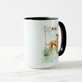 Windhund Wasserfarbe Personalisierter Hund Tasse (VorderseiteRechts)