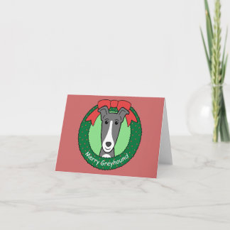 Windhund-Weihnachten Feiertagskarte