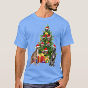 Windhund Weihnachtsbaum lustig T-Shirt