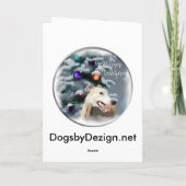 Windhund-Weihnachtsgeschenke Feiertagskarte (Rückseite)