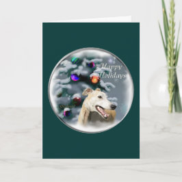 Windhund-Weihnachtsgeschenke Feiertagskarte