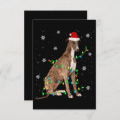 Windhund-Weihnachtsweihe niedlichen Santa Windhund Dankeskarte (Vorne/Hinten)