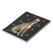 Windhund-Weihnachtsweihe niedlichen Santa Windhund Notizblock (Rotiert)