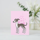 Windhund/Whippet/Italienische Windhund-Liebe Postkarte (Stehend Vorderseite)