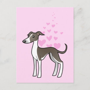 Windhund/Whippet/Italienische Windhund-Liebe Postkarte