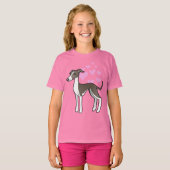 Windhund/Whippet/Italienische Windhund-Liebe T-Shirt (Vorne ganz)
