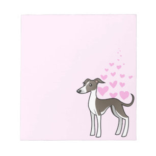 Windhund/Whippet/italienischer Windhund-Liebe Notizblock
