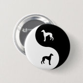 Windhund Yin Yang Button (Vorne & Hinten)