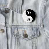 Windhund Yin Yang Button (Beispiel)