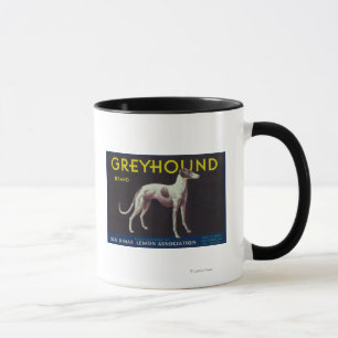 Windhund-Zitrone LabelSan Dimas, CA Tasse