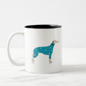 Windhund Zweifarbige Tasse (Links)