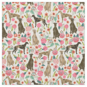 Windhundblumen Vintage Blumencreme Stoff