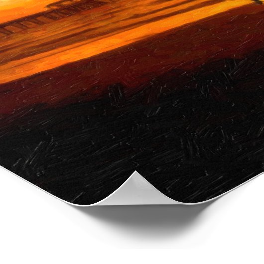 Windhunde am Strand Poster (Ecke)