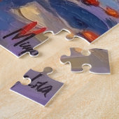 Windhunde beim Süßigkeiten-Sammeln in Halloween-Ko Puzzle (Seite)