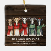 Windhunde Hunde Hunde Foto Keramikornament (Vorderseite)