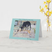 Windhunde Hunde landschaftliche Landschaftskunstvä Karte (Gelbe Blume)