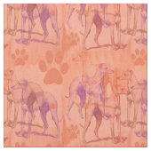 Windhunde im Nebel Stoff (Nahaufnahme)